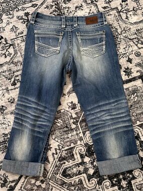 BKE Men's Faded Blue Straight-Leg Jeans